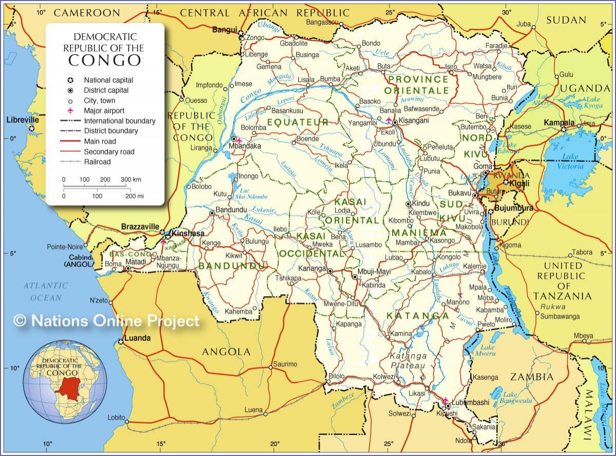 harta e republikës demokratike të kongos