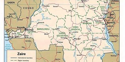 Zaire africa map